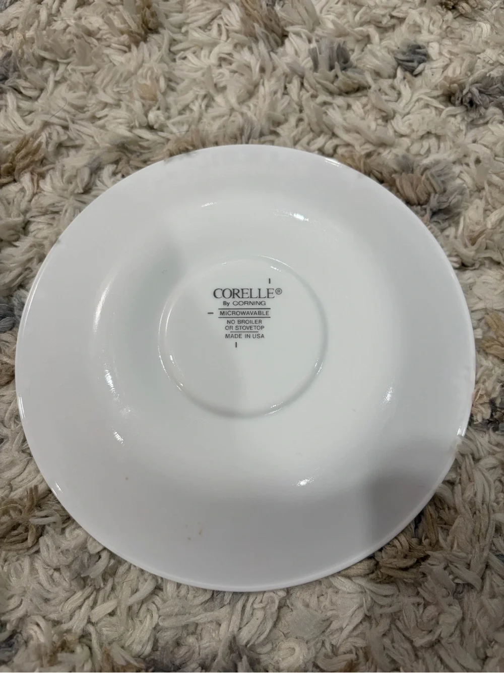Corelle white saucer